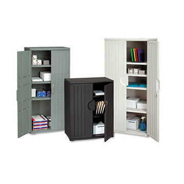 Iceberg Rough N Ready Storage Cabinet, Two-shelf, 36 X 22 X 46, Black freeshipping - TVN Wholesale